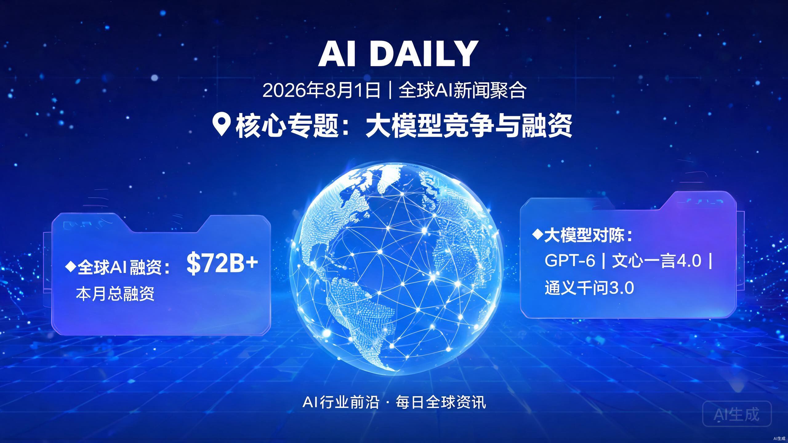AI日报 2026-08-01：DeepSeek V4-Flash正式版发布，Anthropic获150亿美元融资建数据中心，OpenAI预览Astra新模型