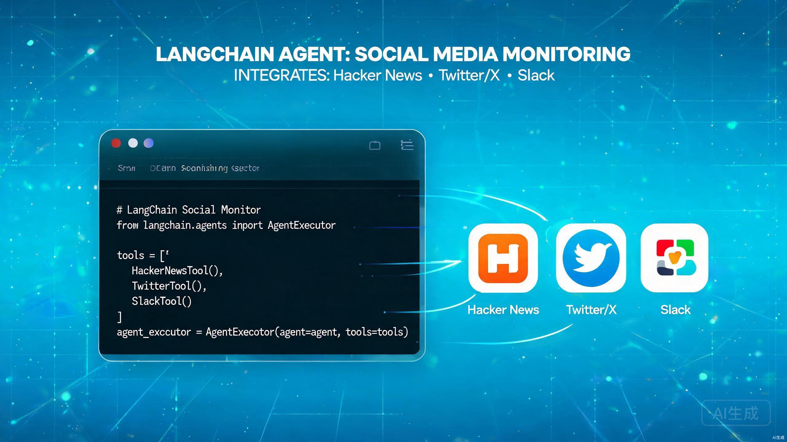 LangChain发布Managed Deep Agents教程：零代码构建社交媒体监控智能体