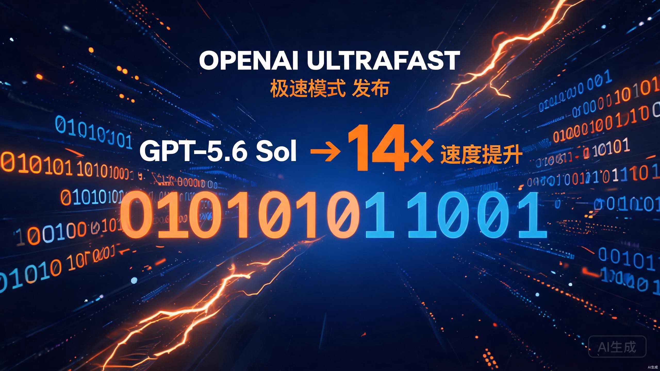 OpenAI推出Ultrafast极速模式：GPT-5.6 Sol速度提升14倍，每秒生成750 Tokens
