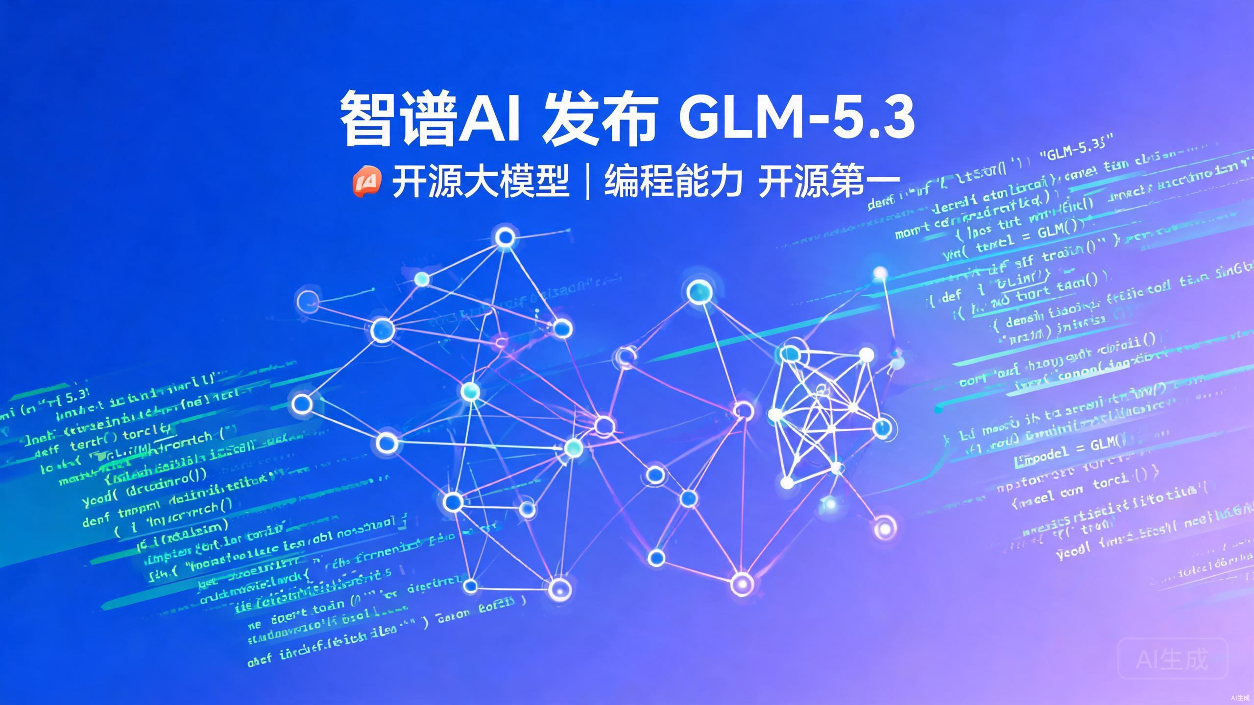 智谱发布GLM-5.3开源大模型：同基座纯后训练，编程能力跃居开源第一