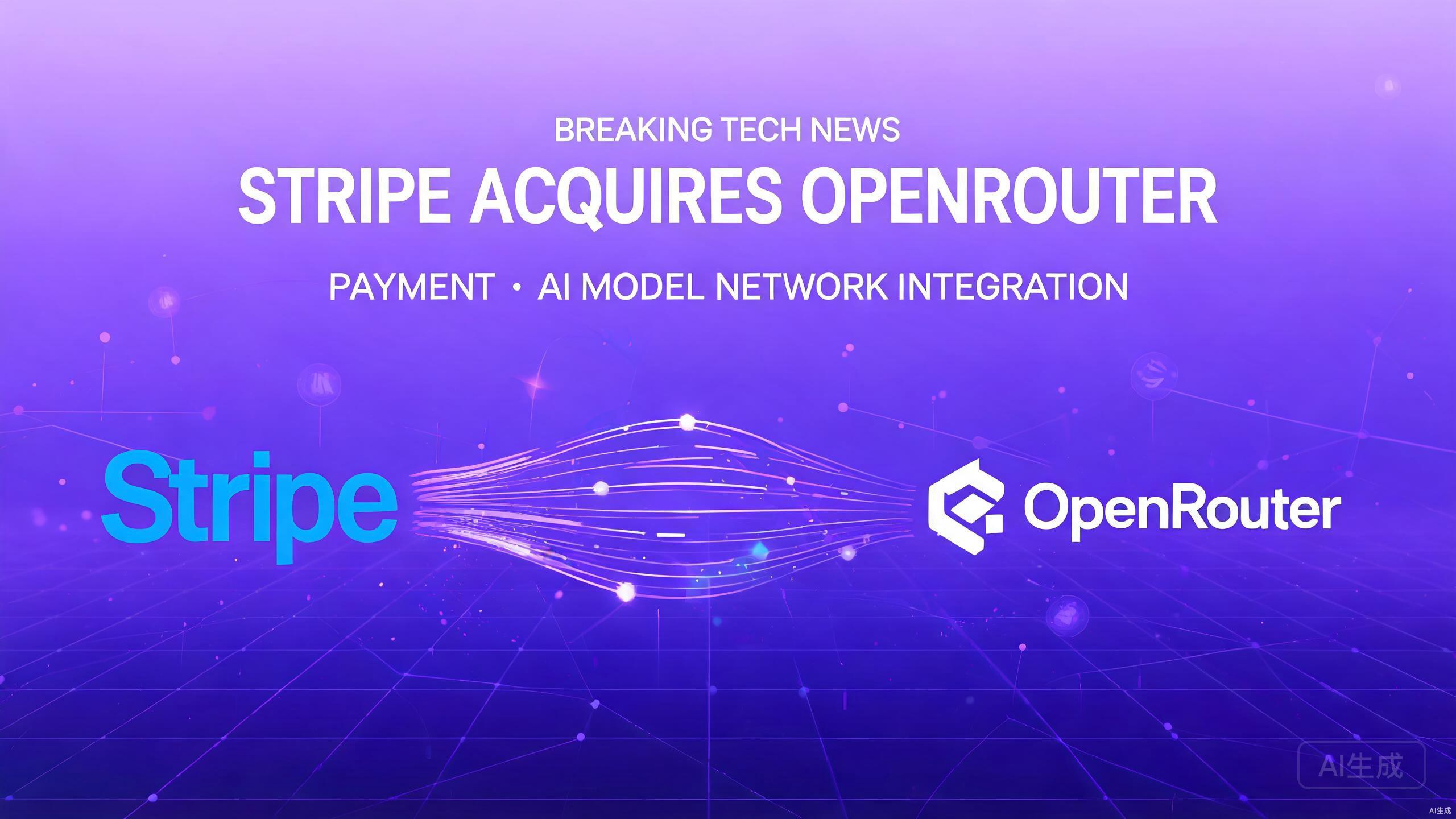 支付巨头Stripe敲定收购AI模型路由平台OpenRouter，交易金额超70亿美元