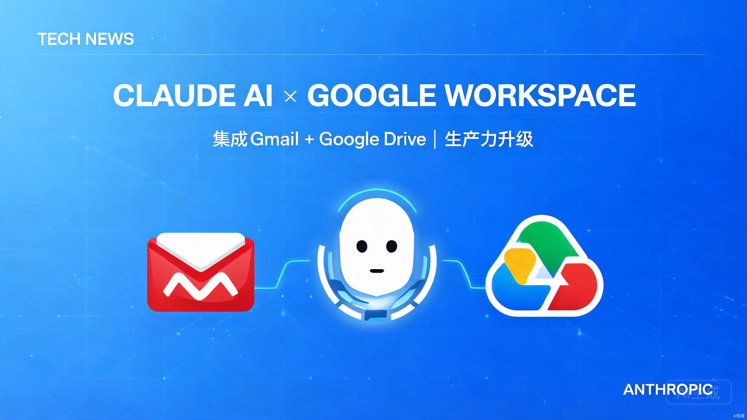 Claude深度集成Google Workspace：支持Gmail直接发邮件，管理Google Drive文件
