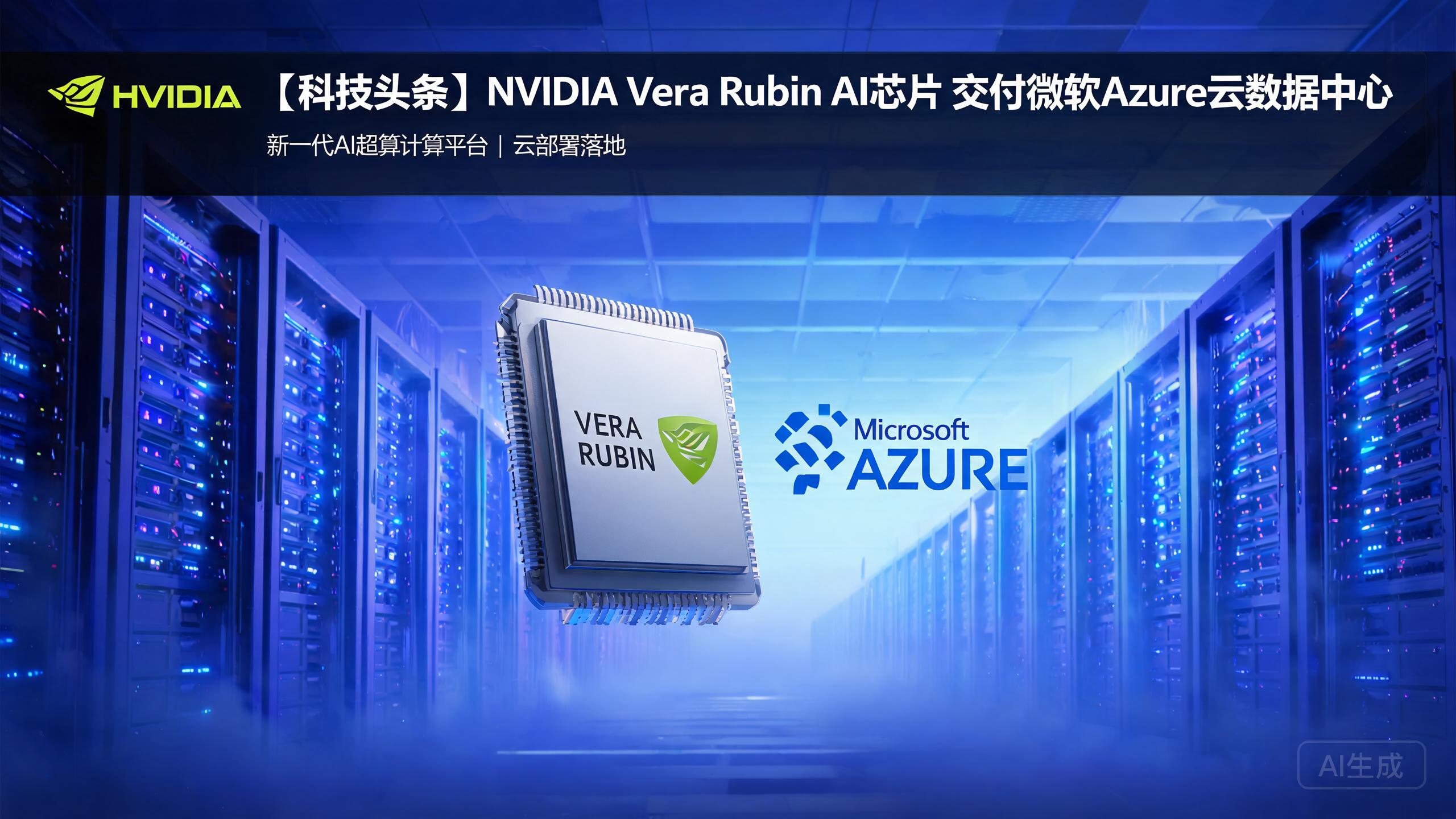 英伟达Vera Rubin全面量产 首批芯片交付微软Azure数据中心