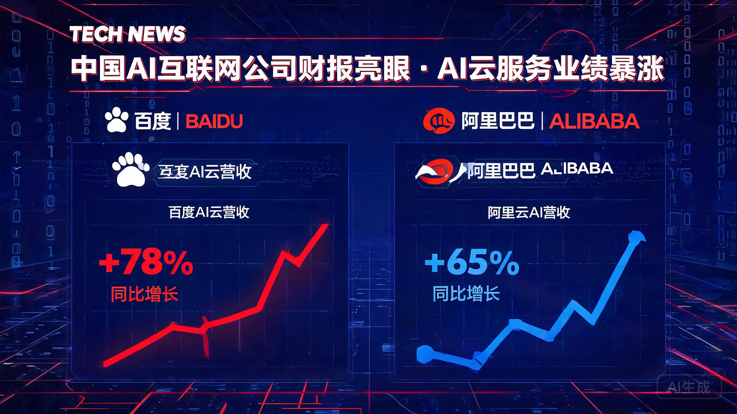 百度Q2 AI业务收入125亿元GPU云增长283% 阿里AI云收入增45%单季资本开支677亿