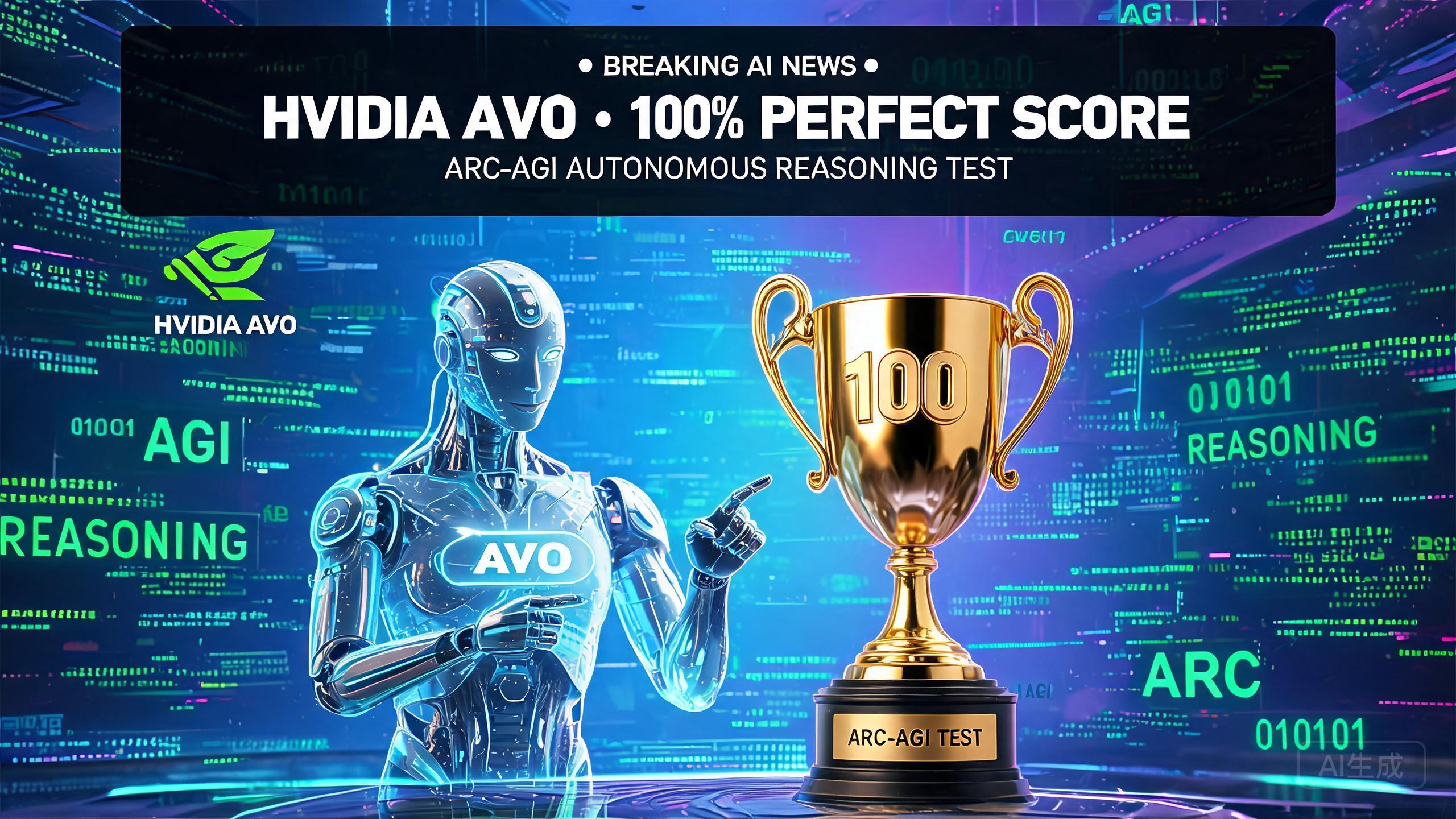 NVIDIA AVO智能体ARC-AGI-3基准测试获100%满分 无监督自主推理能力取得突破