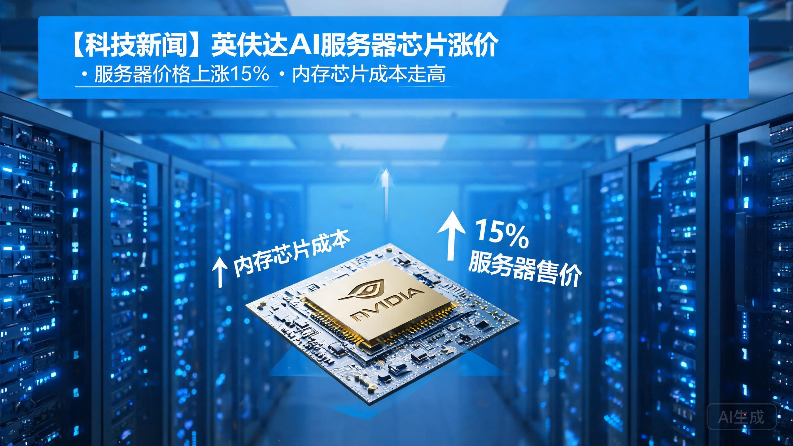 英伟达AI服务器价格全面上涨超15%，内存芯片成本飙升成主因