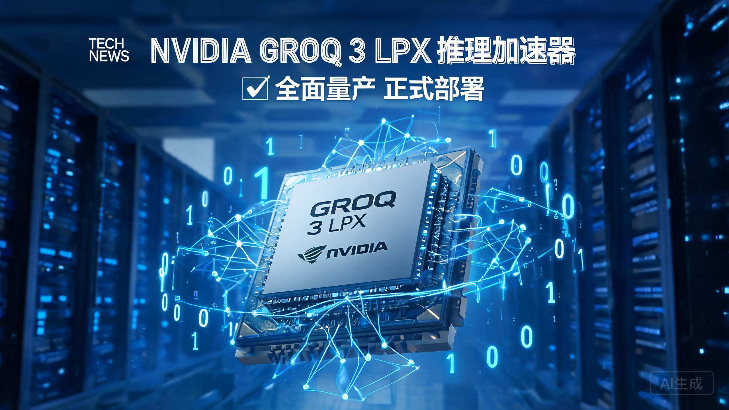 英伟达Groq 3 LPX推理加速器全面量产，AI推理性能实现30倍能效跃升